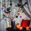 100Pcs Halloween Hanging Ball Ornaments, Ornaments Tree Decorations, Shatterproof Plastic Balls for Cute Holiday Party Indoor Home Decor (100Pcs) (100pack)