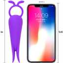 Quiet Powerful Silicone Mini Vibrator with 10 Modes for Travel, Rechargeable Sex Toys with Soft Smooth Tentacles to Clitoris Nipple Penis Stimulation Massager for Women, Men and Couples