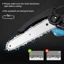 2 in 1 Cordless 6 inch Pole Saw & Mini Chainsaw with 2 21V Battery, Electric Polesaw with Extension Pole for Tree Trimming
