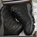 NORTIV 8 Men's Ankle High Waterproof Hiking Boots Outdoor Lightweight Shoes Trekking Trails Armadillo (6.5, Black-leather)