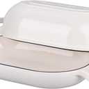 VORRINGARD Enameled Cast Iron Sourdough Bread Oven, Dutch Oven, Loaf Cast Iron Bread Pan for Homemade Bread Baking, Meatloaf Pan with Lid, 5QT, White