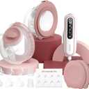 Momcozy Breast Pump V2 Pro Ultra-Lightweight, Hands-Free & Portable Wearable Pump with Upgraded Integrated DoubleFit Flange, Quiet & Leak-Proof Electric Pump, 3 Modes|9 Levels, 17/19/21/24mm