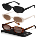 miyya Trendy Polarized Sunglasses Women, Oval Sunglasses for Woman Men, Retro Sun Glasses for Women 2025, UV Protection