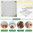 LooYee 24 PCS 2x2 Ft High-Strength Ceiling Tiles, 24x24 Inch Diamond Lattice Ceiling Panels, Rigid PVC Waterproof Washable Cuttable Material Ideal for Living Room Basement Cover 96 Sq.Ft
