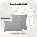 Premium 16x16 Inch Outdoor Throw Pillows Set of 2Fabric with 1500-Hour Color Fastness Waterproof TPU Inner Lining Decorative and Durable for Patio Garden and Indoor Use, Gray