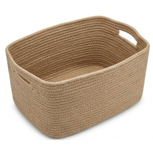 MEGASKET Wicker Basket for Storage, 22"x17"x11"  Woven Basket with Handle, Rectangular Cute Storage Bin for Books, Shoes, Clothes, Towels, Decorative Gift Bin Empty, Stuffed Animal Organizer, Home Decor