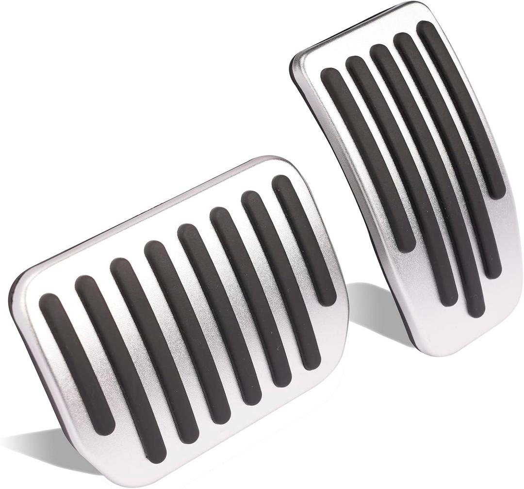 Gas Pedal Brake Pedal Foot Pedal Cover for Tesla Model 3/Y Performance Compatible with Model Y Juniper and Model 3 Highland (silver)