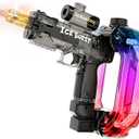 Electric Water Gun for Adults Kids,Powerful Automatic WaterGun with Led Light Long Range, Transparent Electric Squirt Gun Blaster Outdoor Pool Party Toy Gift for Boys Girls (Pistol Black)