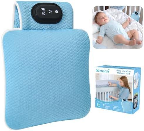 Smart Vibrating Mat for Fussy Babies: 4 Custom Modes to Soothe & Promote Sleep | Portable Baby Sleep Aid with Washable Cover