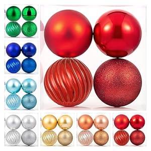 12in Large Christmas Ornaments Gold Shatterproof Christmas Ball Ornaments Giant Hanging Balls Mercury Decorations for Holiday