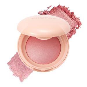 PHOFAY Luminous Blush Powder-Multi-Use Formula,Ultra-Fine & Smooth,Baked Blush for Cheeks Lightweight & Brighten Powder Blush Makeup Buildable Color,Long-Lasting Wear with Natural Luminous Glow (02#)