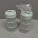 Termichy Stackable Formula Dispenser Portable Milk Powder Container, 2 Pack, Light Green