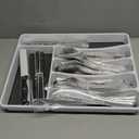 49-Piece Silverware Set with Organizer, Heavy Duty Stainless Steel Flatware Set for 8, Cutlery Utensil Sets with Steak Knives, Rust-proof, Mirror Polished, Dishwasher Safe, Heavy Duty