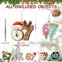 5 Pcs 67 Christmas Ornaments,67 Funny Holiday Keepsake,Six Seven Ornament,Santa Number Hanging Tree Decor, Gifts for Holiday