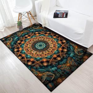 Vintage Washable Area Rug for Living Room, 33" x 53 Large Non-Slip Lounge Floor Carpet Retro Low-Pile Oriental Flower Pattern Mat, Indoor Floral Rugs for Bedroom Farmhouse Home Decor