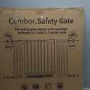 Cumbor 29.751.5" Extra Wide Baby Gate for Stairs, Pressure-Mounted Dog Gates for Doorways & Hallways, Auto-Close Walk-Through, No-Trip Design, Child Proof Safety, Dog/Pet Gate for Indoor Use, White