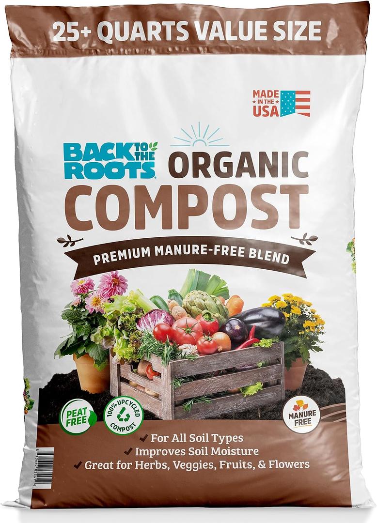 Back to the Roots 25.7qt (1 Cubic ft) Organic Premium Compost (EXP 03/26/26)