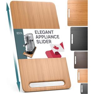 Ibyx Elegant Sliding Tray for Your Coffee Maker & Heavy Kitchen Appliances - Sturdy, Slides Easily from Under The Cabinet (Natural, 7.5W x 14.5D)