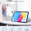 Case for iPad A16 11th/10th Generation 2025/2022 10.9 Inch, Slim Trifold 10th Clear Back Transparent Cover with Pencil Holder & Auto Sleep/Wake Cover