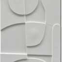 Art White Abstract Texture Art Oil Painting 36x24 inch Modern Minimalist Art Canvas Wall Decoration (Yi095)