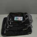 BAGAIL 4 Set/6 Set/8 Set Compression Packing Cubes Travel Accessories Expandable Packing Organizers(Black ClothPattern 4 Set)