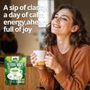 3 x Yerba Mate Instant Tea Powder, 4-in-1 Peach Mango Flavor Super Drink with Prebiotics and Probiotics Lions Mane L-Theanine for Natural Energy & Gut Health, Reduce Brain Fog Low Sugar 30 Servings