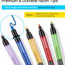 MEEDEN Artist 12 Colors Acrylic Paint Markers - 3X Visible Large Capacity Acrylic Paint Pens with Upgraded Nylon Tips, Quick Dry Marker Pens for Rock Painting, Wood, Canvas, Stones, Glass, Fabric