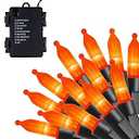 WATERGLIDE 50 LED Outdoor Halloween Lights, 16 FT Mini String Light with 8 Modes, Waterproof Battery Operated Tree Lights for Indoor Outdoor Patio Garden Party Wedding Decoration, Orange