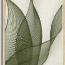 Framed Boho Wall Art,Sage Green Bathroom Decor,Botanical Leaf Canvas Prints, 20"L x 16"W