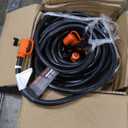 VEVOR 75 FT RV Extension Cord, 50 Amp, 125V/250V 7500W Heavy Duty STW 6/3 + 8/1 Gauge Wire, NEMA 14-50P Male NEMA 14-50R Female Plug, with LED Indicator, Handle, 15A Adapter for RV Trailer, ETL Listed