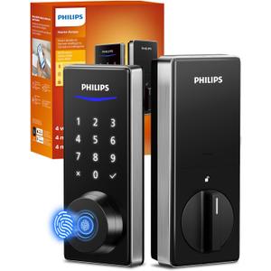 Philips Fingerprint Smart Lock, Keyless Entry Door Lock, Smart Door Locks for Front Door, Keypad Deadbolt, APP Control, 9-Month Long Battery