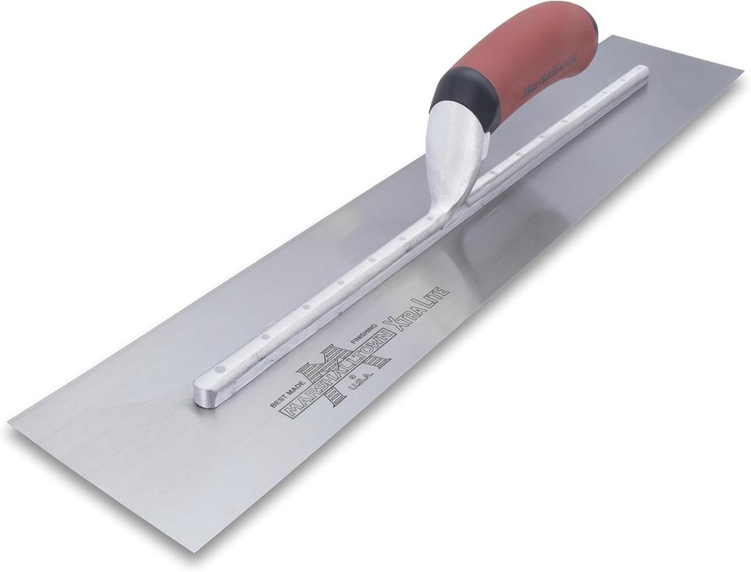 MARSHALLTOWN High Carbon Steel Finishing Trowel, 4 x 20 Inch Concrete, Masonry and Drywall Finishing Tool, Made in the USA, MXS20D