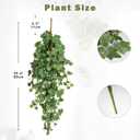 Hollyone 2pcs Artificial Hanging Plants 35.4" Fake Ivy Vine Faux Ivy Leaves Fire and UV Resistant Hanging Plant Wall Greenery for House Room Patio Indoor Outdoor Home Shelf Office Wedding Decor