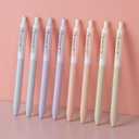 WRITECH Gel Pens Fine Point:0.5mm Silent Retractable Extra Fine Needle Point Smooth Writing Pen Set No Smear Smudge Black Large Ink Click Pen Non Bleed 8ct for Journaling Drawing Sketching Notetaking