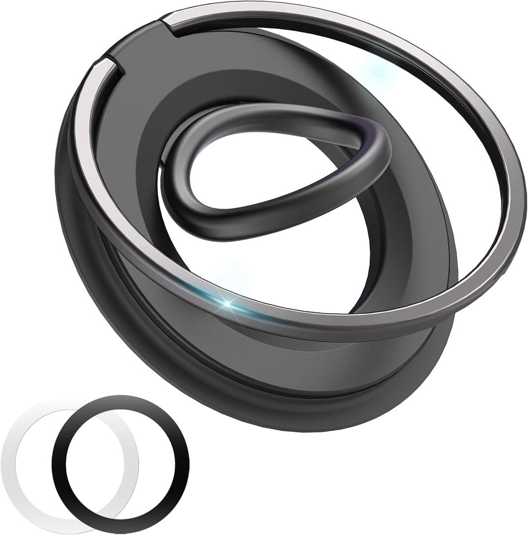 Orivienta Magnetic Phone Grip for MagSafe Ring Holder, 360° Rotation Magnetic Phone Ring Grip Stand Finger Kickstand, Compatible with MagSafe Accessories for iPhone 17 Pro/ Max 16/ 15 Air