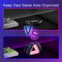 Hosanwell Switch 2 Controller Fast Charging Dock for Switch2,4 Joycos Simultaneous Charging Station with 7 Customizable RGB Lighting Modes, Fast Charge USB-C Cable Included (Black)