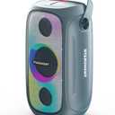 Starument MS-PB55 Party Speaker - Wireless Portable Speaker with Loud HiFi Sound, LED Lights, Cool Unique Design - IPX5 Waterproof, Rechargeable 3600mAh Battery - Compact Home & Outdoor Travel Speaker (Blue)