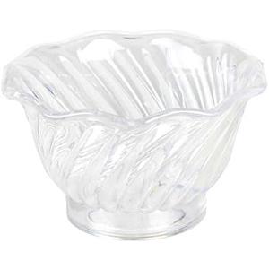 FSE PLDS005C Dessert Dish, 5 oz., Swirl Tulip Shaped, Stackable, Pack of 12