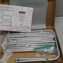 Shoe Rack 3 Tier Long Storage Organizer Wide Metal Shoe Shelf for Closet Entryway Grey