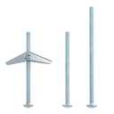 2 x HASWARE Toggle Bolt Zinc Plated Steel and Wing Nut for Hanging Heavy Items on Drywall 3/16 Multi (12 Pack)