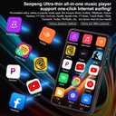 144GB MP3 Player with Bluetooth and WiFi, 4" Full Color Touch Screen MP4 Music Player with Parental Control, Spotify,Pandora,YouTube, Android Mainstrem Media MP4 Music Player for Kids up to 1TB,Black