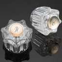 Bathroom Knobs Compatible with Delta/Delex Peerless Faucets, Handles Fits Prime-Line MP54260 Hot and Cold, Bathtub Handles in Clear Acrylic, 1 Kit