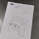 Wooden Pink Kids Study Desk and Chair Set, 2 Drawers and 2 Storage Cabinets, Children Desk with 4 Open Hutch and Bookshelf, Girls Study Desk for Kids Bedroom