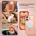 BENTOBEN Compatible with iPhone 16 Plus Case for Magnetic iPhone 16 Plus Phone Case [Compatible with Magsafe] Slim Translucent Matte Shockproof Bumper Drop Protection Women Boy Cover, Orange
