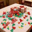 4800Pcs Christmas Confetti Xmas Metallic Foil Mix Confetti for Christmas and New Year Decoration Set (Style 3)