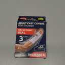 100% Waterproof Cast Covers for Shower Arm - Tight Seal - 3pk Adult Reusable Cast Protectors - Half Arm Bag Sleeves