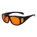 Eyekepper 100% Blue Light Reduction,Huge Fitover Anti-Blue Blocking Computer Eyeglasses with Extra Amber Lenses, Black