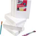 iDIY Stretched Canvas Board 5 x 7 (Set of 12) 5/8" - Classic White Blank, Pre Primed for Oils or Acrylics, 100% Cotton, Acid Free - Professional Grade for Painting or Art Project, Craft, Mixed Media