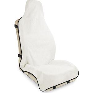 INFANZIA Waterproof Sweat Towel Seat Cover, Premium Car Seat Towel Protector for Trucks SUV Jeep, Universal Non-Slip Bucket Seat Covers for Post Gym Workout, Running, Swimming, Beach (White, 1Pcs) (one)