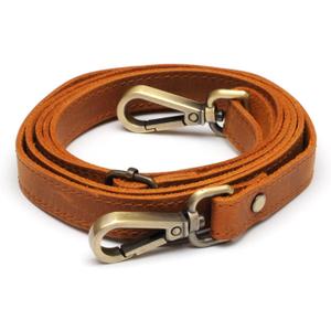 Full Grain Leather Replacement Strap for Handbags, Purses, Crossbody Bags, & Laptop Cases | Adjustable Shoulder Strap with Swivel Clasps | Camel, 0.6 in. Wide